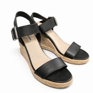 Steve Madden Black Espadrille Wedge Sandals – Women’s Size 9